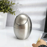 Aurelium Mini Waste Bin – Stainless Steel Swing-Top Desk Bin | Compact Luxury Bathroom & Office Trash Can