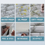 MetroTile Peel & Stick Wall Panels – Waterproof PVC Splashback Tiles | Modern Self-Adhesive Décor