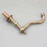 HeritageFlow Waterfall Basin Tap – Antique Brass 3-Hole Bathroom Faucet | Classic Dual-Handle Mixer