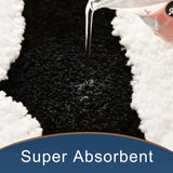 Monochréa Designer Bath Mat – Non-Slip Absorbent Bathroom Rug | Modern Black & White Floor Décor