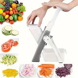 PrepEase Multi-Cut Vegetable Chopper – Adjustable Stainless Steel Food Dicer & Manual Kitchen Slicer