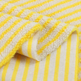 Veloura Stripe Jacquard Fleece Fabric – Ultra-Soft Lamb Fleece Textile | Premium Sewing & DIY Material