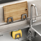 SteelNest Adhesive Organiser – 304 Stainless Steel Sponge & Towel Holder | No-Drill Wall Storage Rack