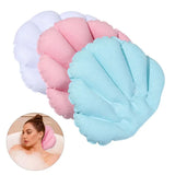 Auralux AquaLuxe Inflatable Spa Bath Pillow with Neck & Shoulder Support – Soft Terry Cloth Ergonomic Bathtub Cushion with Suction Cups | Portable Home Spa Comfort Accessory
