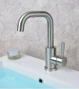 OnyxFlow Swivel Basin Mixer – Black Nickel Bathroom Faucet | 360° Stainless Steel Sink Tap
