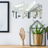 HexaShine 45-Piece Mirror Wall Sticker Set – DIY Acrylic Hexagon Wall Décor for Modern Interiors