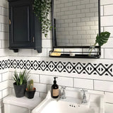 Miravelle Mosaic Trim Panels – Waterproof Peel & Stick Wall Décor | Flexible Kitchen & Bathroom Backsplash Strips