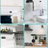 SpaceMount Adhesive Paper Towel Holder – Wall-Mounted Kitchen Roll Holder | No-Drill Paper Roll Organizer | Space-Saving Storage Rack