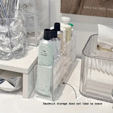 Lucentra Clear Storage Organiser – 7-Compartment Vanity & Desk Organiser | Modern Transparent Storage Box