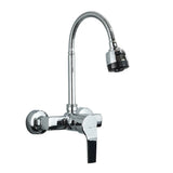 FlexJet Pro Wall Kitchen Mixer – 360° Swivel Faucet with Dual Spray Modes | Flexible Stainless Steel Sink Tap