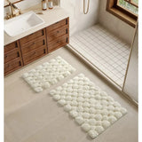 Veloura Ivory Cotton Bath Mat Set – Luxury 2-Piece Bathroom Rug Collection | Soft Absorbent Comfort