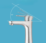 PureSteel Basin Mixer Tap – 304 Stainless Steel Bathroom Faucet | Modern Hot & Cold Sink Mixer