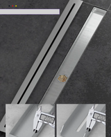 StreamLine Brushed Steel Shower Channel – 304 Stainless Steel Linear Floor Drain | Anti-Odour Wet Room Drainage System