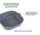 CrispNest Silicone Air Fryer Tray – Reusable Non-Stick Cooking Basket | Heat-Resistant Oven & BBQ Liner