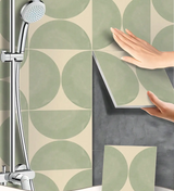 NordicTyle 12-Piece Scandinavian Floor & Wall Sticker Set – Thick PVC Peel-and-Stick Tiles for Modern Home Décor