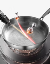 ForgeTitan Hammered Frying Pan – Pure Titanium Skillet | Premium Non-Coated Induction Cookware