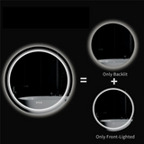 HaloÉclat Smart LED Mirror – 610 mm Round Anti-Fog Bathroom Mirror | Touch-Control Ambient Lighting