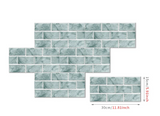 Arqevia RetroBrick Peel & Stick Wall Tiles – 6-Piece Vintage Brick Effect Splashback Panels | Waterproof Self-Adhesive Industrial Wall Décor (300 × 150 mm)