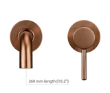 RoséVita Wall Basin Mixer – Rose Gold Brass Bathroom Faucet | Luxury Concealed Dual Handle Tap