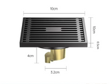 PureFlow Square Shower Drain – Brushed 304 Stainless Steel Floor Waste | Anti-Odour Bathroom Drain Cover