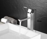 NoirEdge Basin Mixer Tap – Matte Black Bathroom Faucet | Contemporary Single Lever Hot & Cold Sink Mixer