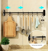 CulinaRail Wall Organiser – Multifunctional Kitchen Storage Rack | Space-Saving Utensil & Lid Holder