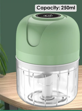 TurboPrep Mini Chopper – USB Rechargeable Electric Food Processor | Cordless Garlic & Vegetable Mincer