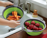 CollapsoChef Silicone Colander – Foldable Kitchen Strainer Basket | Space-Saving Food Prep Essential