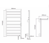 Auréline Smart Heated Towel Rail – WiFi Electric Towel Warmer | Luxury Brushed Gold Bathroom Heater