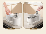 Velora Sync Sink Organiser – 5-in-1 Soap Dispenser & Kitchen Cleaning Station with Sponge Holder