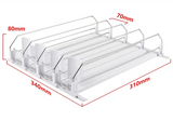 Zenvira CoolSlide Automatic Can Dispenser – Adjustable Self-Sliding Beverage Organiser for Fridge & Kitchen | Space-Saving ABS Drink Storage System
