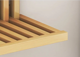 Nordhaven Folding Bamboo Wall Bench – Space-Saving Entryway Seat | Minimalist Nordic Hallway Stool