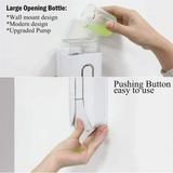 PureMount 350 Wall Soap Dispenser – Refillable No-Drill Liquid Soap &amp; Lotion Pump for Bathroom & Kitchen