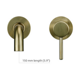 Velmor Wall Basin Mixer – Brushed Stainless Bathroom Faucet | Solid Brass Dual-Hole Sink Tap