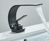 CascadeLine Waterfall Basin Mixer – Luxury Brass Bathroom Faucet | Modern Single Lever Sink Tap