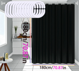 ObsidianShield Luxe PEVA Shower Curtain – Waterproof Black Bathroom Liner | Mould-Resistant Minimalist Design