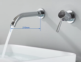 Aureva LuxaWall Elite – Brushed Gold Concealed Wall-Mount Bathroom Faucet