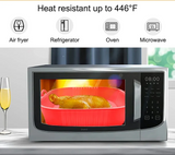 CrispNest Silicone Air Fryer Tray – Reusable Non-Stick Cooking Basket | Heat-Resistant Oven & BBQ Liner