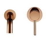 RoséVita Wall Basin Mixer – Rose Gold Brass Bathroom Faucet | Luxury Concealed Dual Handle Tap