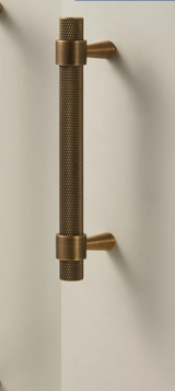 Belmont Knurled Brass T-Bar Handle – Art Deco Industrial Cabinet Pull | Vintage Luxury Furniture Hardware