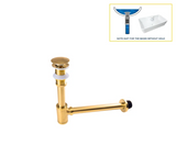 PureSeal Brass Basin Waste Kit – Luxury Pop-Up Drain & Anti-Odour Trap | Premium Bathroom Sink Drain Set