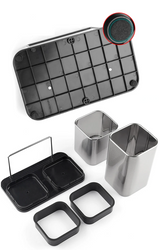 EdgeVault Stainless Steel Knife Holder – Universal Kitchen Knife Block | Hygienic Blade Storage Stand