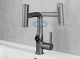 AquaSense Waterfall Basin Mixer – Digital Temperature Display Bathroom Faucet | Adjustable Luxury Sink Tap