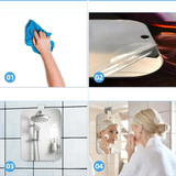 ClearMist Fog-Free Shower Mirror – Portable Acrylic Bathroom Mirror | Suction & Hook Mount Design
