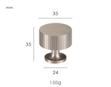 Valmont Art Deco Brass Knobs – Luxury Line-Pattern Cabinet Hardware | Solid Brass Furniture Pulls
