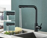 Vantique NoirFlex Pull-Out Kitchen Tap – Matte Black Stainless Steel Mixer with Dual Spray & 360° Swivel