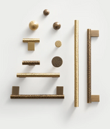 Aurevon Hammered Brass Cabinet Handle – Luxury Furniture Pull | Matte Gold & Antique Bronze Hardware