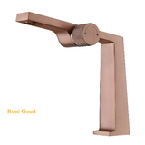 Veloura Éclat Rose Bathroom Mixer Tap – Brushed Rose Gold Basin Faucet | Elegant Single-Lever Vanity Design