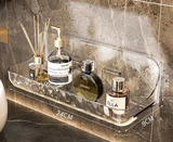Velora Crystal Floating Shelf – No-Drill Acrylic Wall Organiser for Bathroom, Kitchen & Vanity Storage