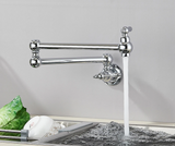 AurumFlex Wall Kitchen Tap – Brushed Gold Swivel Faucet | Premium Space-Saving Cold Water Mixer